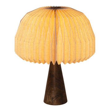 Sylvie 16" Modern Minimalist Paper Pleated Shade Mushroom Accent LED Table Lamp